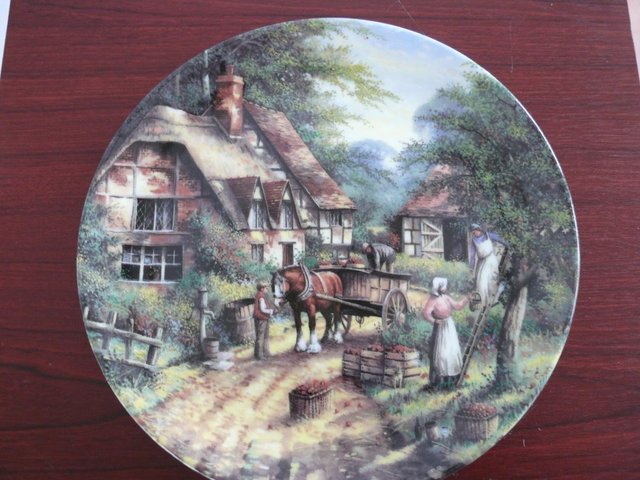 Preview of the first image of Wedgwood Plate "The Apple Pickers" Ltd Ed..