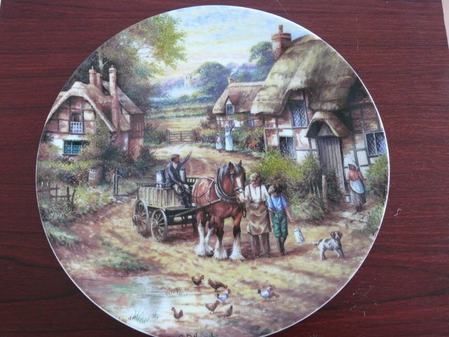 Preview of the first image of Wedgwood Plate "Early Morning Milk" Ltd Ed..