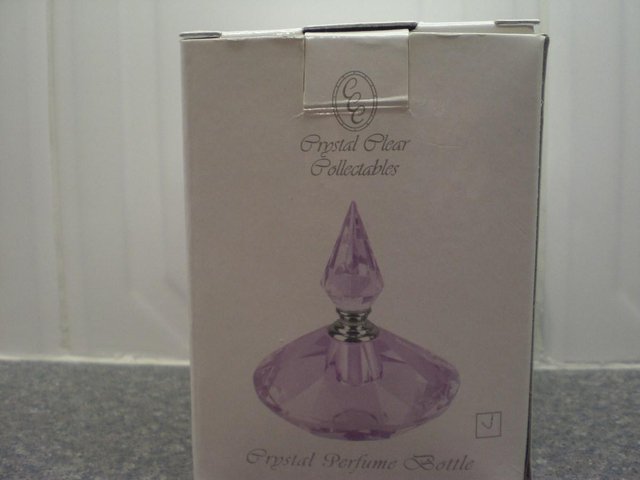 Image 2 of Crystal Clear collectables perfume bottle Mauve/lilac colour