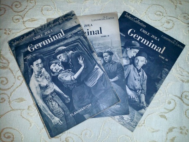 Preview of the first image of Complete 3 Tome Set ÉMILE ZOLA GERMINAL, French 1930's Eds.