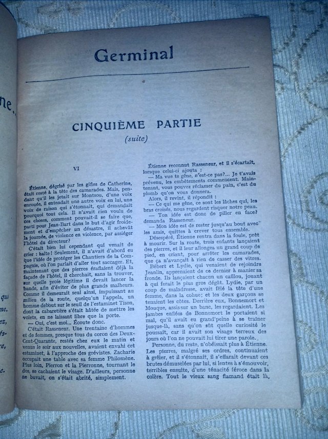 Image 38 of Complete 3 Tome Set ÉMILE ZOLA GERMINAL, French 1930's Eds