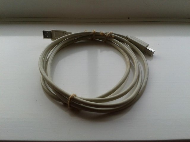 Preview of the first image of 1.8M USB Type A to Type B Cable (White).