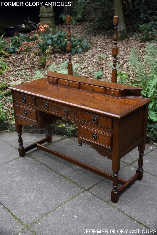 Image 29 of OLD CHARM LIGHT OAK CHEST OF DRAWERS DRESSING TABLE MIRROR