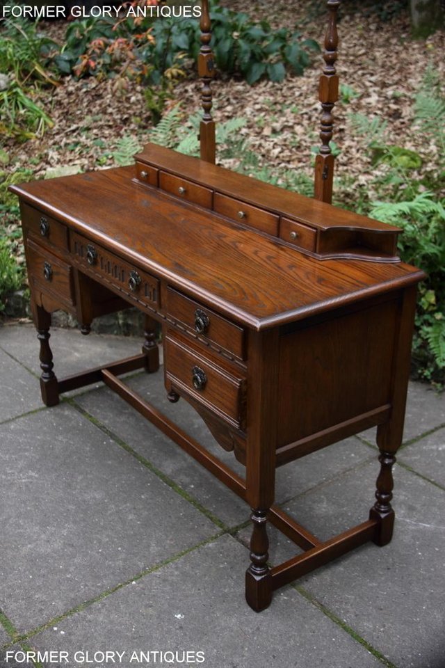 Image 61 of OLD CHARM LIGHT OAK CHEST OF DRAWERS DRESSING TABLE MIRROR