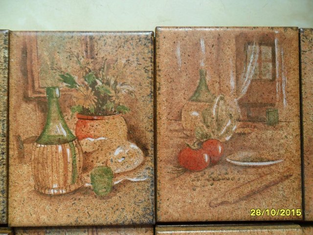 Image 4 of Italian Ceramic Picture Wall Tiles pack of [ 6 ]