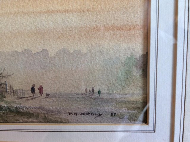 Image 2 of ORIGINAL WATERCOLOUR - 'SUNDAY MORNING' BY D.G.CHATFIELD