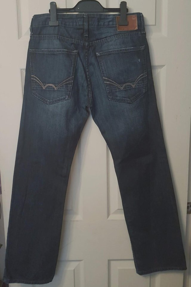 Image 2 of Men's Dark Denim Boxsir Jeans By Duck And Cover 30" W/30" L