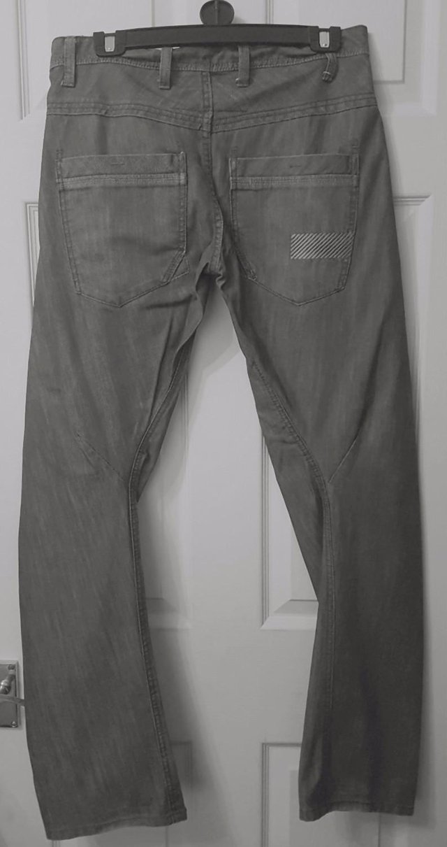 Image 2 of Men's Grey Twisted/Arc Leg Jeans By next - Sz 30R