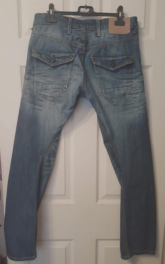 Image 2 of Men's Premium Denim Twisted/Arc Leg Jeans - Sz 30" W/31" L