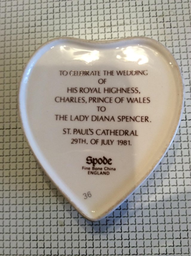 Image 2 of Charles and Diana heart trinket box