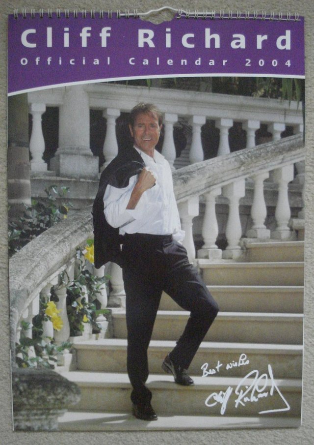 Preview of the first image of 3 x CLIFF RICHARD CALENDARS – COLLECTABLE SOUVENIRS.
