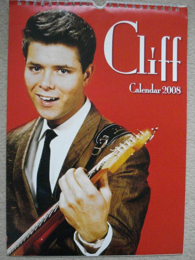 Preview of the first image of 1 x 2008 CLIFF RICHARD CALENDAR – COLLECTABLE SOUVENIR.