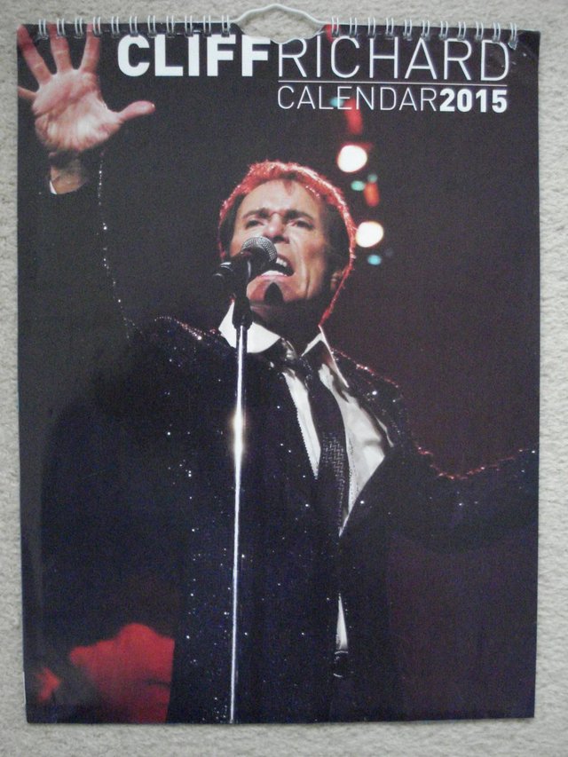 Preview of the first image of 1 x 2015 CLIFF RICHARD CALENDAR – COLLECTABLE SOUVENIR.