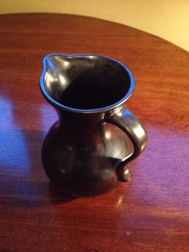 Image 2 of PRINKNASH Abbey Pottery jug with pewter metalic glaze