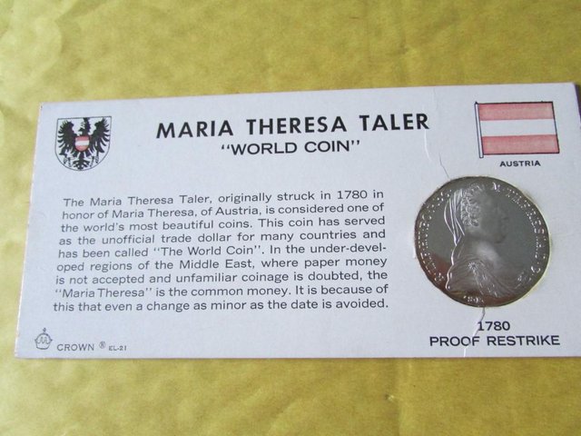 Image 3 of 1780 AUSTRIA MARIA THERESA SILVER PROOF THALER..
