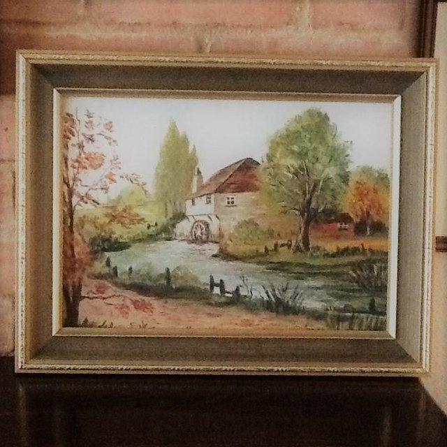 Preview of the first image of Oil Painting The Watermill.