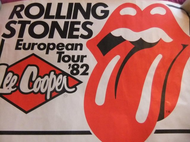 Preview of the first image of Rolling Stones European Tour '82. Lee Cooper Orig Poster.