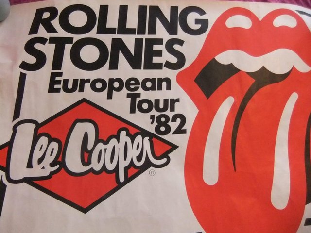 Image 3 of Rolling Stones European Tour '82. Lee Cooper Orig Poster