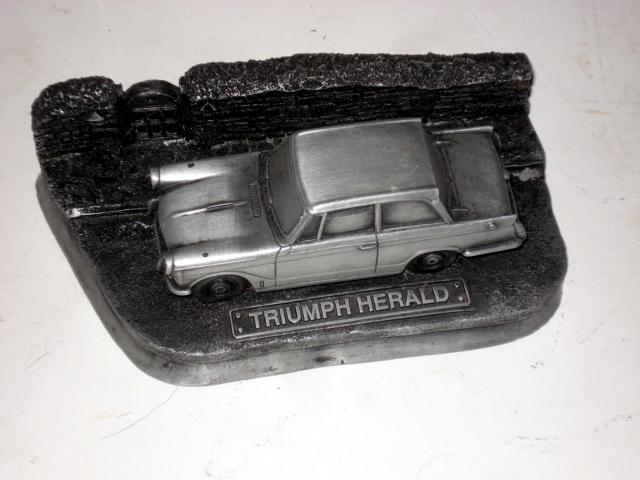 Preview of the first image of Triumph Herald Saloon 1/92 Pewter Effect Model Car.