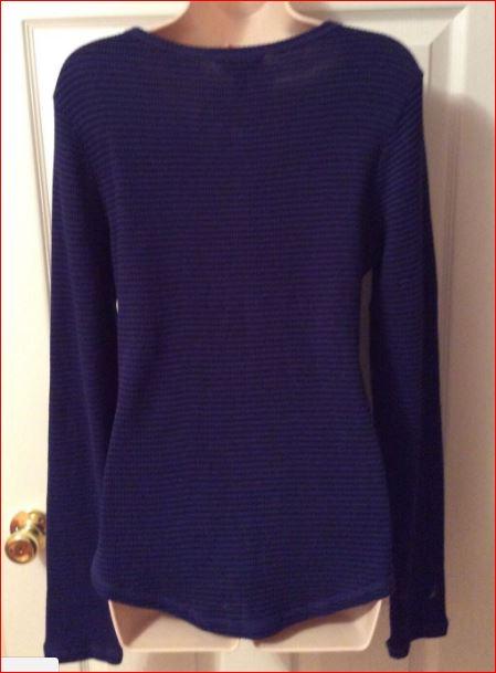 Image 3 of Lucky Brand Women's Striped Ribbed Henley Top Sweater