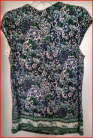 Preview of the first image of Lucky Brand Multi-color Floral Print Top Medium.