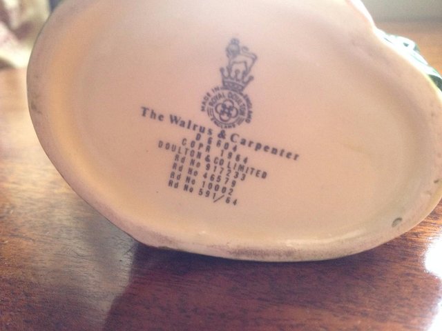 Preview of the first image of Royal Doulton The Walrus & Carpenter jug.