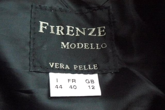 Image 2 of Leather trousers, black, size 12 by Firenze, Vera Pelle.