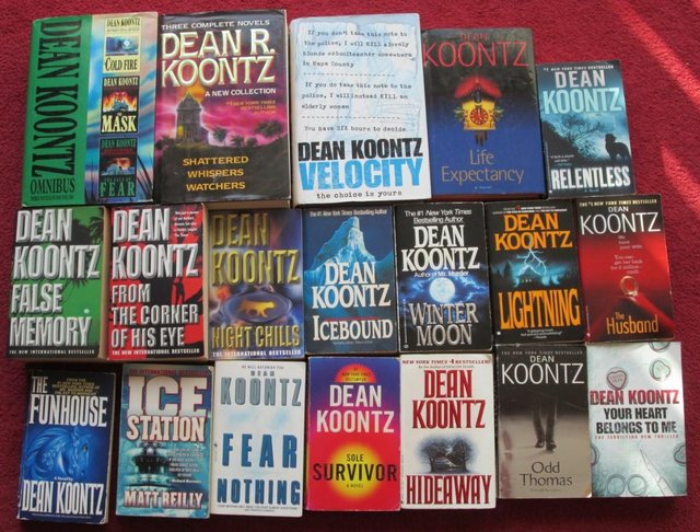 Preview of the first image of DEAN KOONTZ,large selection books £1.00 each.