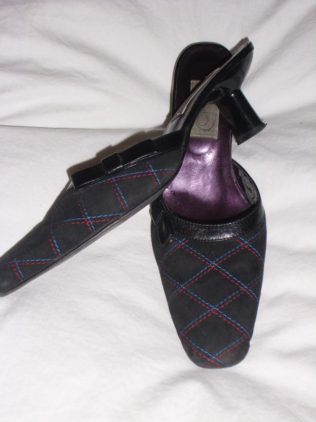 Image 2 of Faith Solo Black Suede Shoes – Size 5/38