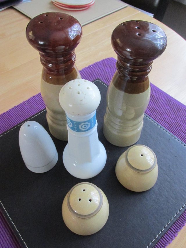 Preview of the first image of COLLECTION OF SALT AND PEPPER POTS 1970'S PLUS.
