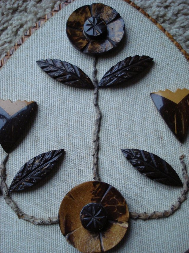 Image 2 of COCONUT SHELL WALL DECORATION FROM BARBADOS, CARIBBEAN ISLES