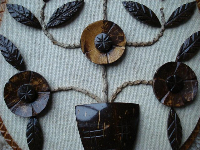 Image 3 of COCONUT SHELL WALL DECORATION FROM BARBADOS, CARIBBEAN ISLES