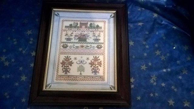 Image 2 of completed Cross stitch framed