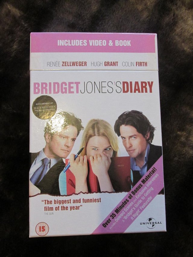 Preview of the first image of BRIDGET JONES DIARY VHS AND PAPERBACK IN PRESENTATION CASE.