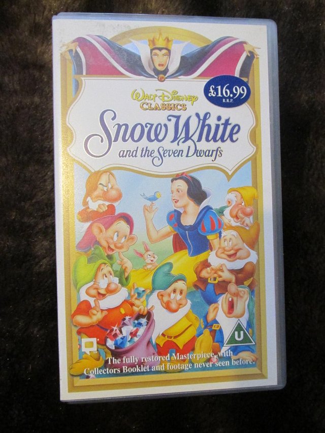 Preview of the first image of SNOW WHITE AND THE SEVEN DWARFS VHS TAPE.