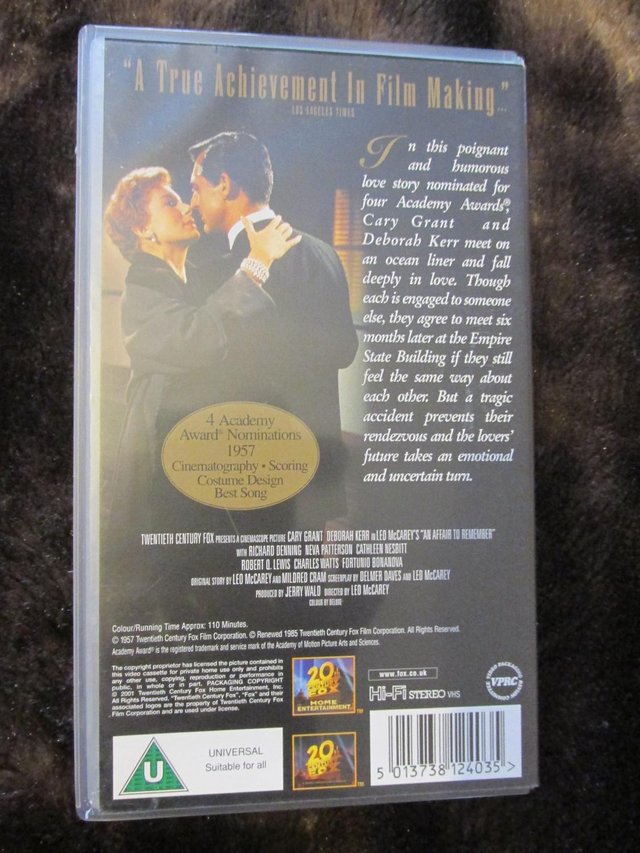 Image 3 of AN AFFAIR TO REMEMBER VHS TAPE