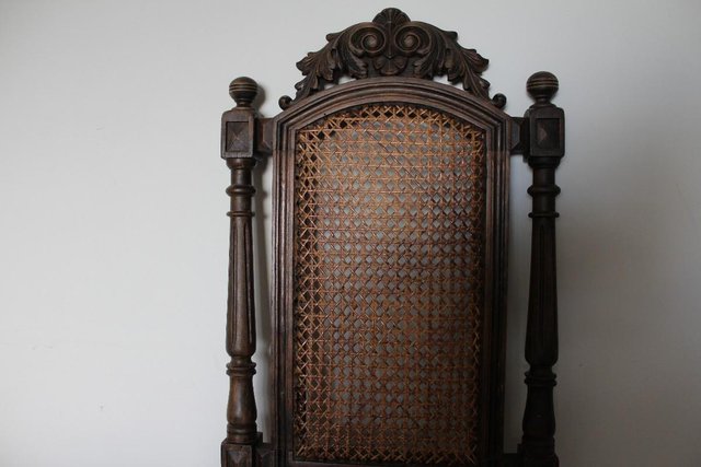 Preview of the first image of Antique carved oak chair.