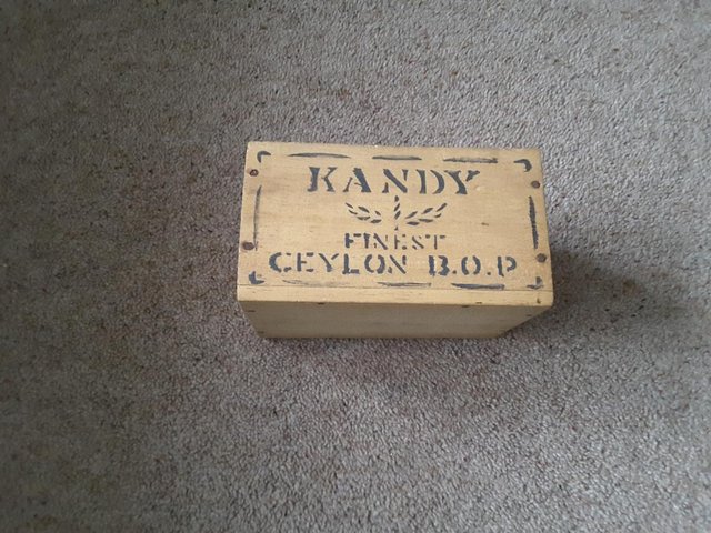 Preview of the first image of Wooden Ceylon tea box.