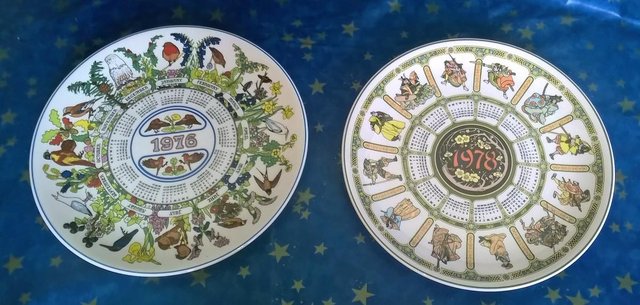 Preview of the first image of Wedgwooddecorative year plate 1976 and 1979 Samurai and Robi.