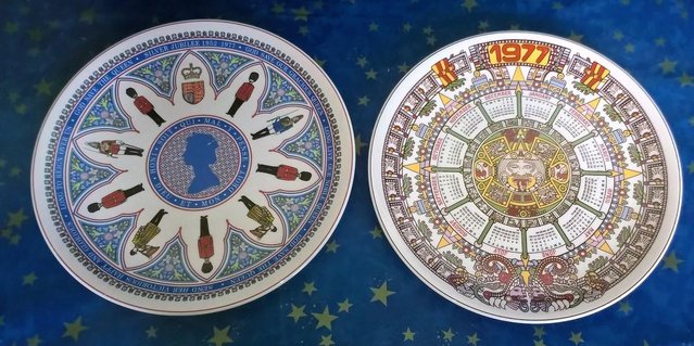 Preview of the first image of Wedgwood  Tonatiuh  year plate and  Silver jubilee.