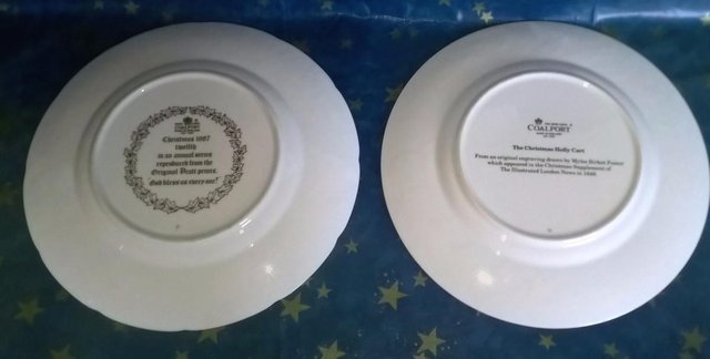 Image 2 of x2 christmas  coalport christmas decorative plates   1988 Th