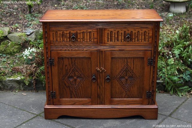 Preview of the first image of JAYCEE OLD CHARM OAK DRESSER BASE SIDEBOARD CABINET CUPBOARD.
