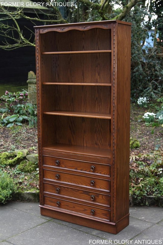 Image 32 of JAYCEE OLD CHARM OPEN BOOKCASE CHEST OF DRAWERS CD SHELVES