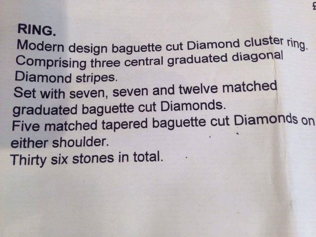 Image 2 of Modern design baguette cut diamond ring