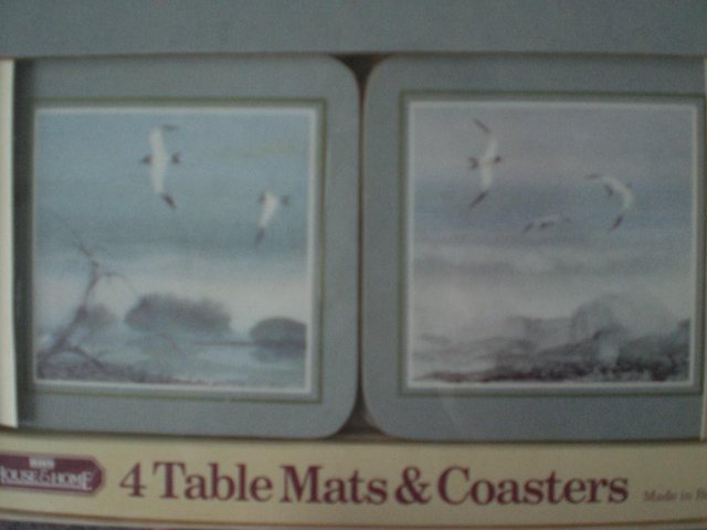 Preview of the first image of 4 Table Mats and Coasters - Winter scenes (New and boxed).