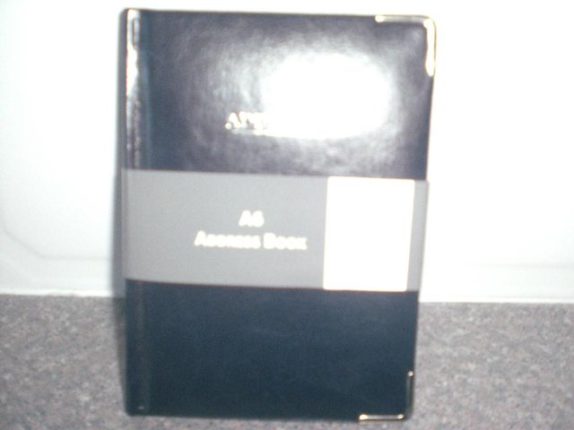 Image 2 of A6 Black Address Book - Brand New