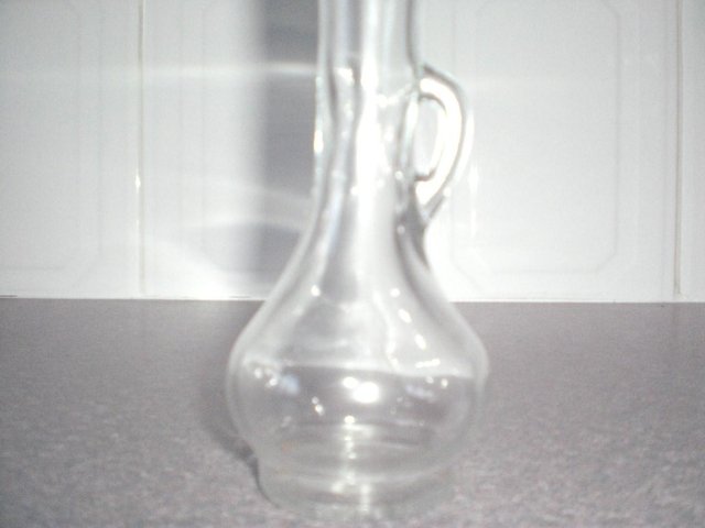 Image 3 of Clear Glass vase with small handle for eg  a single Rose or