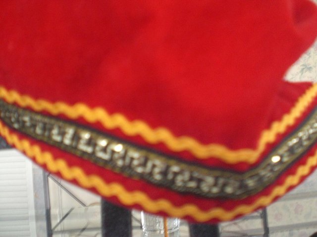 Image 2 of Original Greek Style Red Hat with long gold Tassel (New)