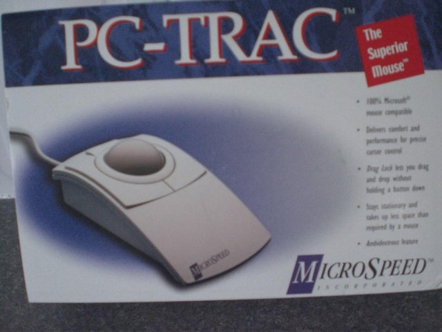 Preview of the first image of PC-Trac computer mouse - full sized trackball (New and boxed.