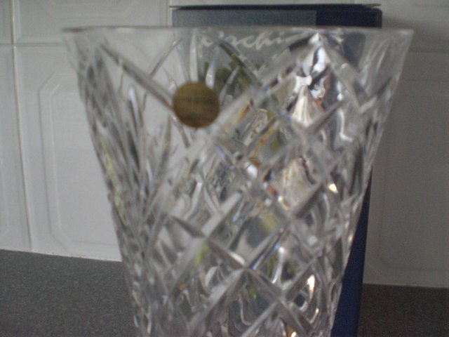 Image 3 of Capri 24% Lead Crystal Orchidea clear attractive 30cm vase